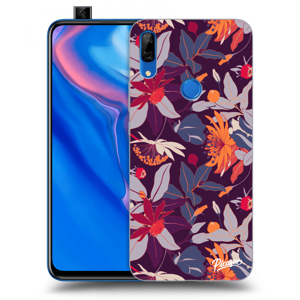 Silikonski Prozorni Ovitek Za Huawei P Smart Z - Purple Leaf