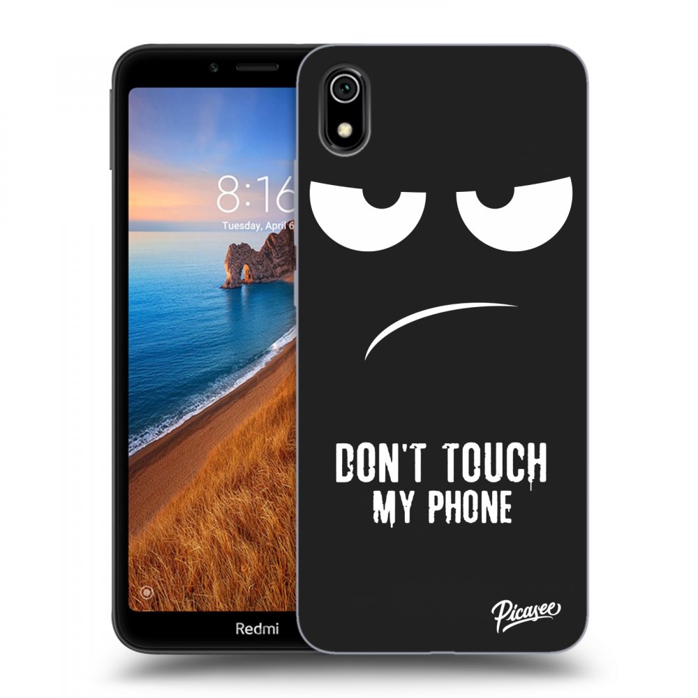 Silikonski črni Ovitek Za Xiaomi Redmi 7A - Don't Touch My Phone