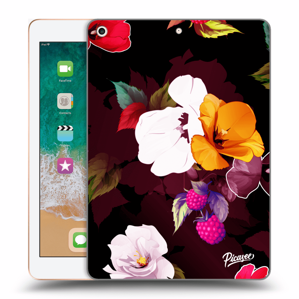 Silikonski Prozorni Ovitek Za Apple IPad 9.7 2018 (6. Gen) - Flowers And Berries