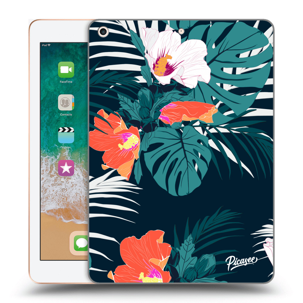 Silikonski Prozorni Ovitek Za Apple IPad 9.7 2018 (6. Gen) - Monstera Color