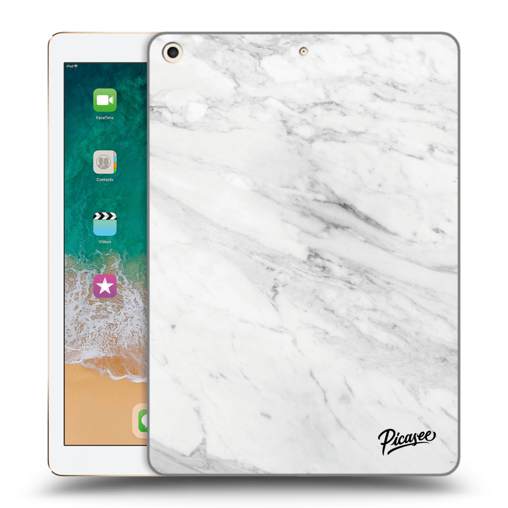 Silikonski Prozorni Ovitek Za Apple IPad 9.7 2017 (5. Gen) - White Marble