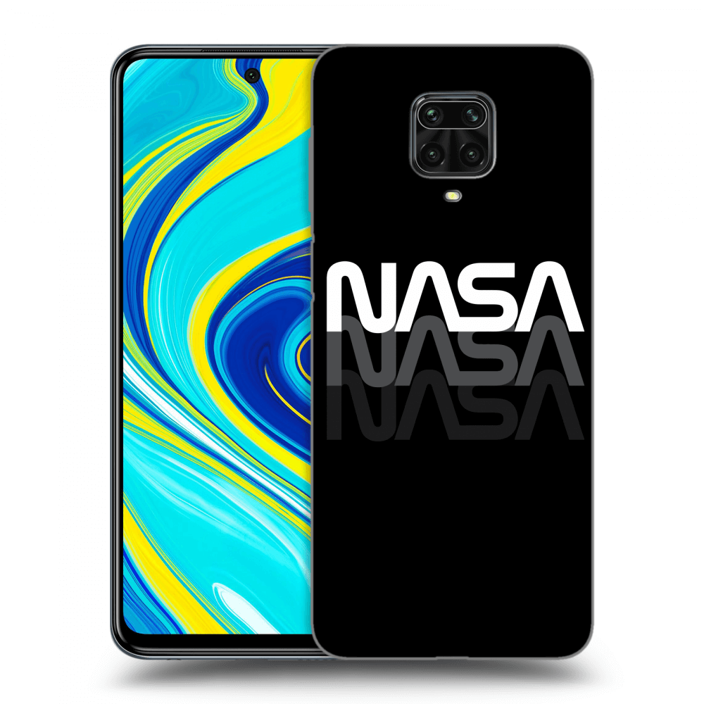 Silikonski črni Ovitek Za Xiaomi Redmi Note 9 Pro - NASA Triple