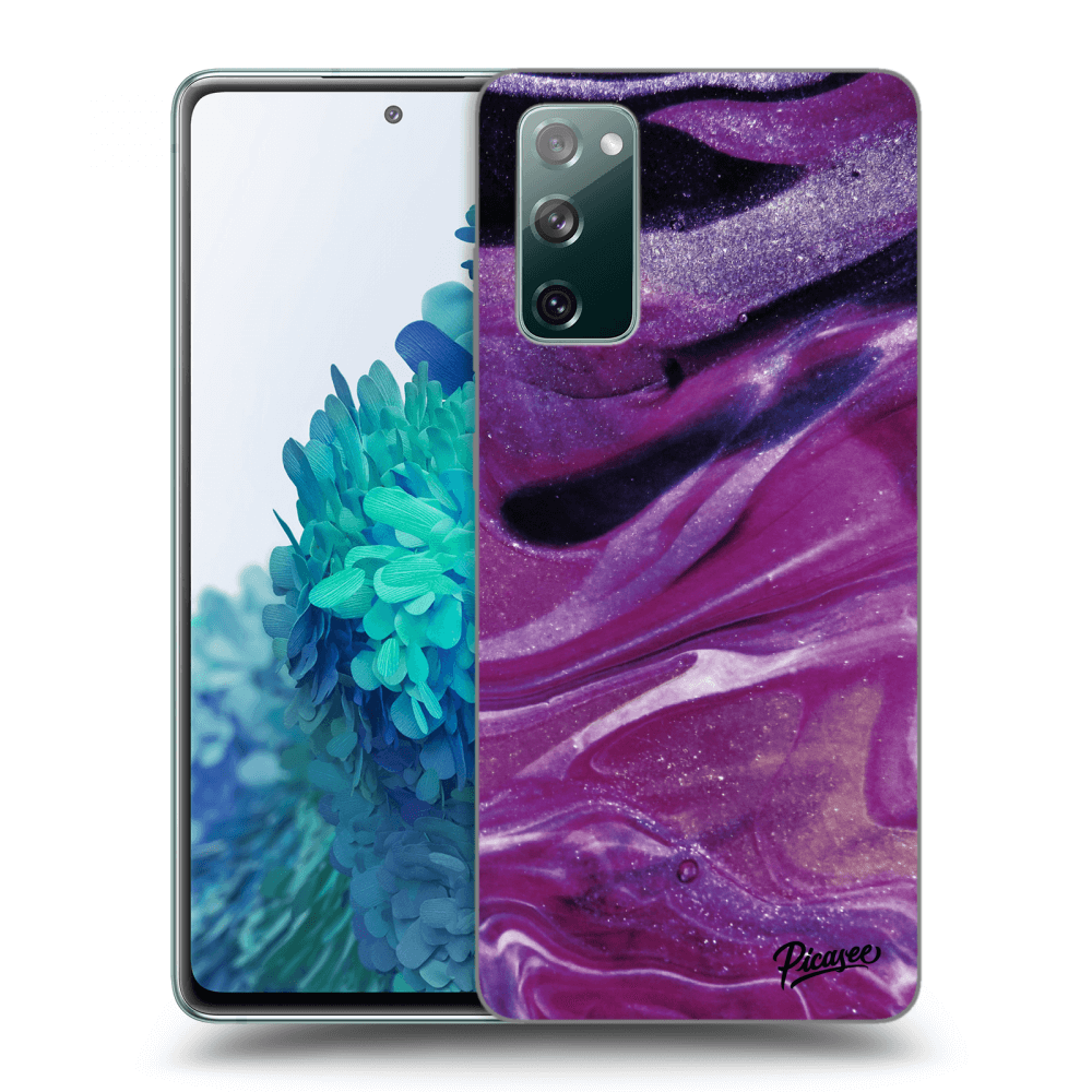 Silikonski Prozorni Ovitek Za Samsung Galaxy S20 FE - Purple Glitter