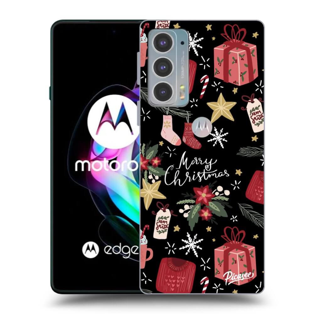 Silikonski črni Ovitek Za Motorola Edge 20 - Christmas